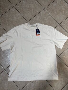 Psycho Bunny Men’s Cream Short-Sleeve Logo Tee